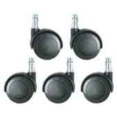 Bevco IBCS Dual Wheel Interval Brake Caster-Brake When Not Sitting In Chair, Pack of 5