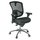 Bevco M6088MU Ergonomic Executive Mesh Chair Upholstered Fabric Adjustable Contoured Backrest