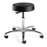 Bevco S3550-BK Ergolux Soft Poly Backless Stool, 5-Star