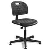 BEVCO V7507HC Polyurethane Chair 5-Star Black Nylon Base 18 Adj Chrome footrihg Hard Floor Castters