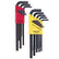 BONDHUS 22199 Hex L-wrench Double Pack Long Length,12137 .050-3/8" & 12199 1.5-10mm