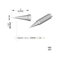 JBC C105101 Cartridge Conical Solder Tip, 0.1mm