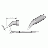 JBC C210010 Bent Cartridge Conical Soldering Tip, 0.3mm