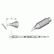 JBC C245034 Bent Conical Cartridge Soldering Tip, 0.4mm
