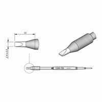 JBC C245759 Chisel Cartridge Soldering Tip, 2.4mm