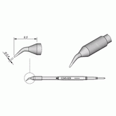 JBC C245029 Bent Conical Cartridge Soldering Tip, 0.4mm