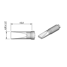 JBC C245708 Cartridge Chisel Soldering Tip, 4.8mm