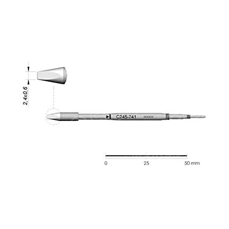 JBC C245741 Chisel Cartridge Soldering Tip, 2.4mm