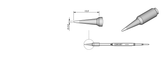 JBC C245957 Conical Cartridge Soldering Tip, 0.8mm