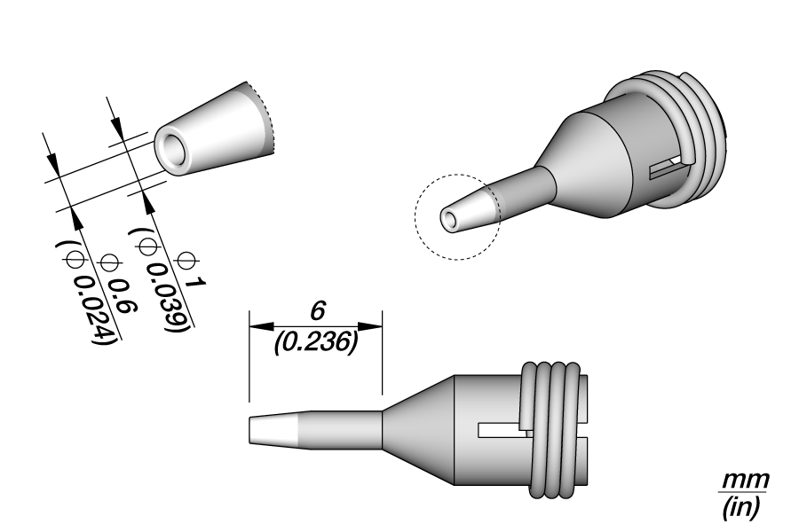 JBC C360001 Desoldering Iron Tip