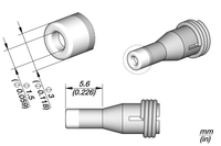 JBC C360006 Through Hole Cartridge Desoldering Tip, Ø 1.5