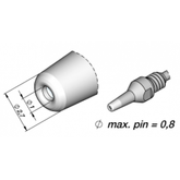 JBC C560003 Through Hole Cartridge Desoldering Tip, 1.0 x 2.7mm