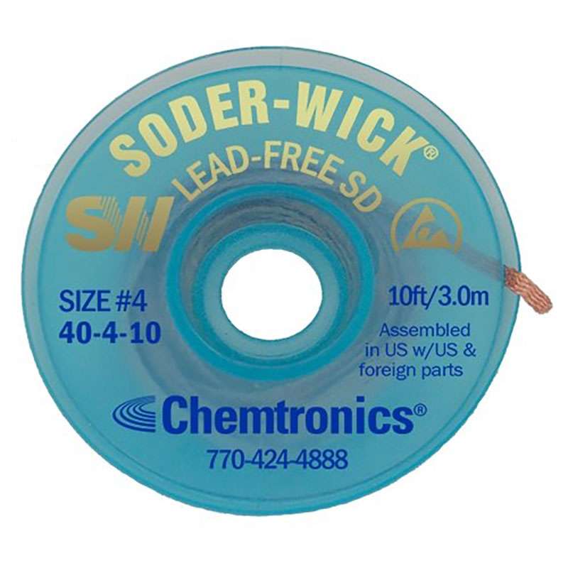 Chemtronics 40-4-10 Soder-Wick Lead-Free #4 Desoldering Braid