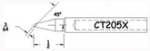 Hexacon CT206X Sharp Conical Soldering Tips, 1/64"