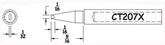 Hexacon CT207X Conical Chisel Soldering Tips, 1/16"