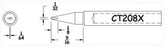 Hexacon CT208X Conical Chisel Soldering Tip, 1/32"