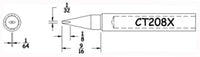 Hexacon CT208X Conical Chisel Soldering Tip, 1/32"
