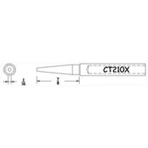 Hexacon CT210X Sharp Conical Soldering Tips, 1/64"