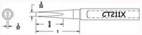 Hexacon CT211X Semi Chisel Soldering Tips, 3/32"