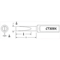 Hexacon CT309X Full Chisel Soldering Tips, 7/32"