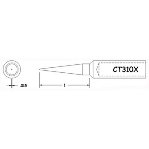Hexacon CT310X Conical Sharp Soldering Tips, 1/64"