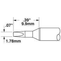Metcal CVC-7CH0018S Bent Chisel 30 Deg Solder Tip Cartridge