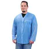 Desco 04643 Trustat Jacket with Snaps,  Blue, X-Large