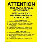 Desco 06741 Wrist Strap / Foot Ground Test Station Poster, 5pk