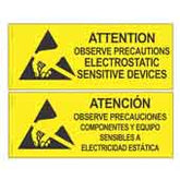 Desco 06750 Attention Sign English Spanish, 4in x 10in