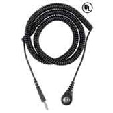 Desco 09680 Single Conductor Coil Cord Straight, 12 ft, 4mm Snap