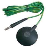 Desco 09816 Low Profile Ground Cord 6' with 3/8" Snap