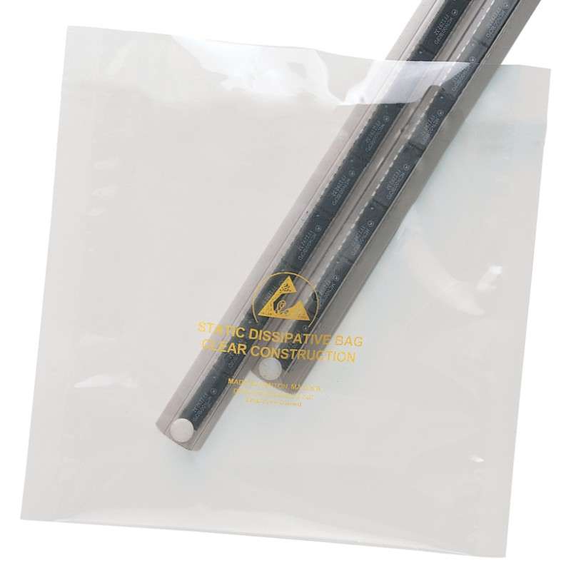 Desco 13874 Statfree Dissipative Ultra Clear 3.5 Mil Polyester Bag, 10" x 12"