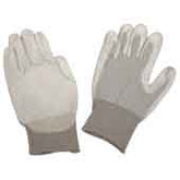 Desco 68128 Dissipative Nylon X-Large Gloves with Polyurethane Coating and Grey Cuff