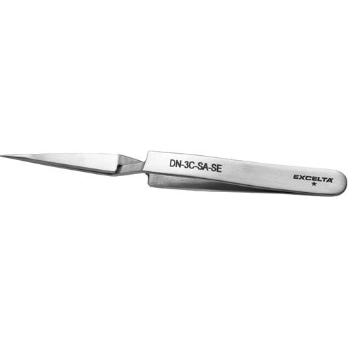 Excelta DN-3C-SA-SE Straight Fine Point Tweezer
