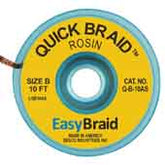 Easy Braid Q-B-10AS Quick Braid Solder Braid Gold Series Dissipative Spool, 10 ft x 0.05 in
