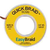 Easy Braid Q-B-25 Quick Braid Desoldering Wick, 0.05" Width, 25' Length