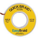 Easy Braid Q-B-25 Quick Braid Desoldering Wick, 0.05" Width, 25' Length