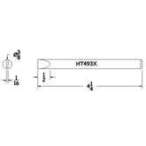 Hexacon HT493X Full-Chisel Soldering Tip, 3/8"