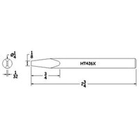 Hexacon HT426X Semi-Chisel Soldering Tip, 1/4"