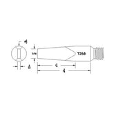 Hexacon T268 Screw Semi Chisel Soldering Tip, 1/2"