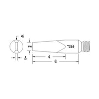 Hexacon T268 Screw Semi Chisel Soldering Tip, 1/2"