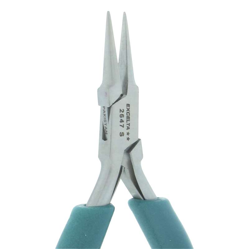 Excelta 2647S Plier Needle Nose Two Star Stainless Steel with ergo grips 5.5"
