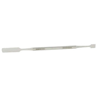 Excelta 343 Stainless Steel Double End Mixing Spatula with Round Handle, 7"