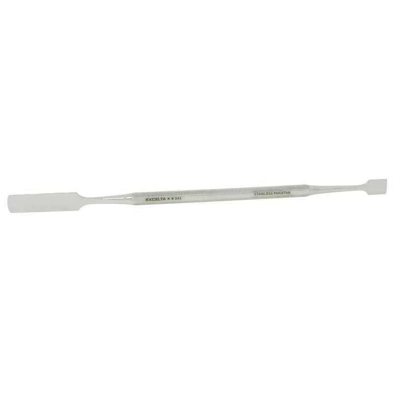 Excelta 343 Stainless Steel Double End Mixing Spatula with Round Handle, 7"
