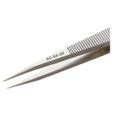 Excelta Ac-SA-SE Stainless Steel Anti-Magnetic Tweezer with Straight Medium Tip, 4-1/4"