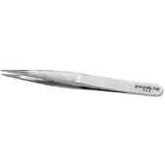 EXCELTA 00D-SA Stainless Steel Anti-Magnetic Tweezers with Straight Serrated Tips, 3 Star