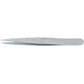 Excelta 0C-SA-PI 2-Star Stainless Steel Short Fine Point Tweezers, 3-1/2"
