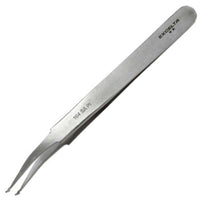 Excelta 104-SA Bent SMD Anti-Mag Tweezers, 4.5"
