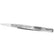 Excelta 159B-RTW 3-Star 5" White Delrin Replaceable Tweezer