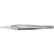 Excelta 159D-RTW 3-Star Resistant Stainless Steel Tweezer with Replaceable Flat Delrin Tip, 5"